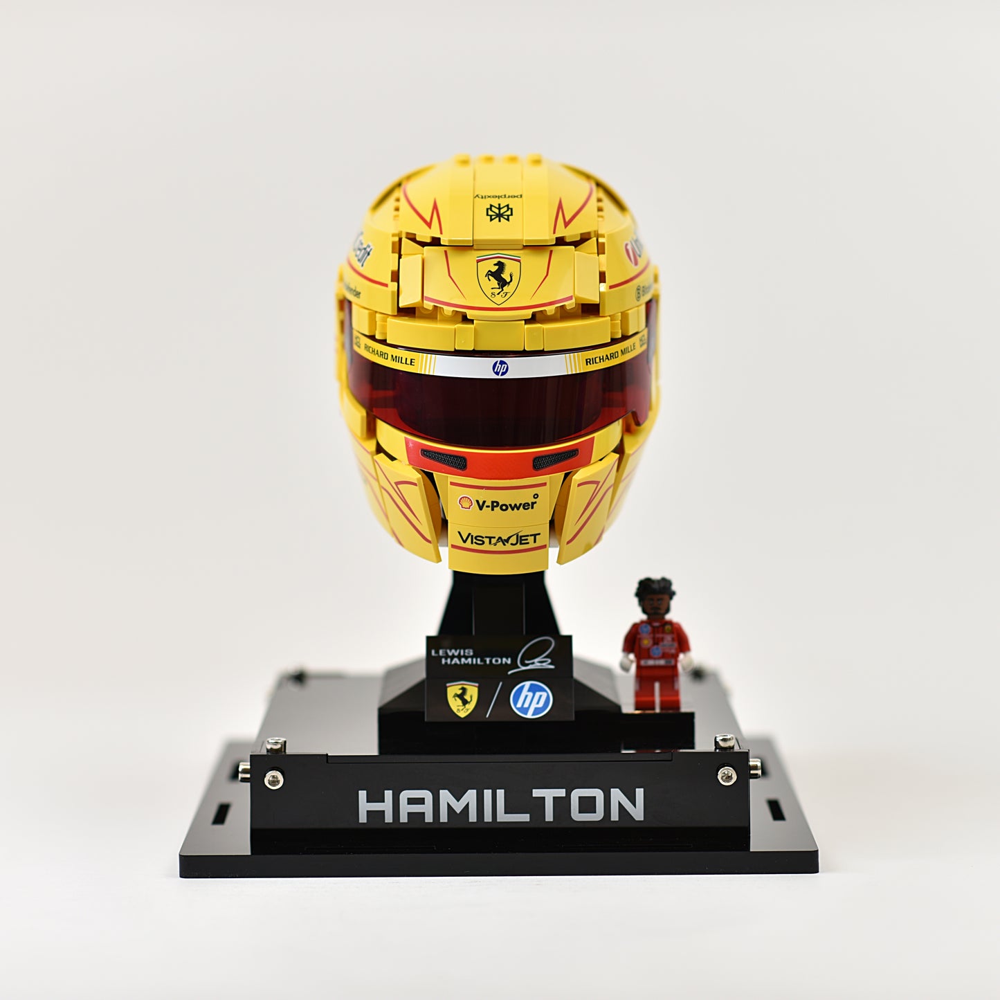 LEGO Lewis Hamilton Helmet Display Inside Acrylic Case