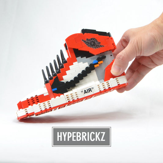 #sneaker bricks# - #hypebrickz# - #sneakergifts# - Custom Air Jordan 1 Off White Chicago LEGO Style