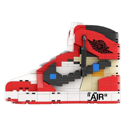 #sneaker bricks# - #hypebrickz# - #sneakergifts# - Custom Nike Air Jordan 1 Off-White Chicago Sneaker LEGO Style