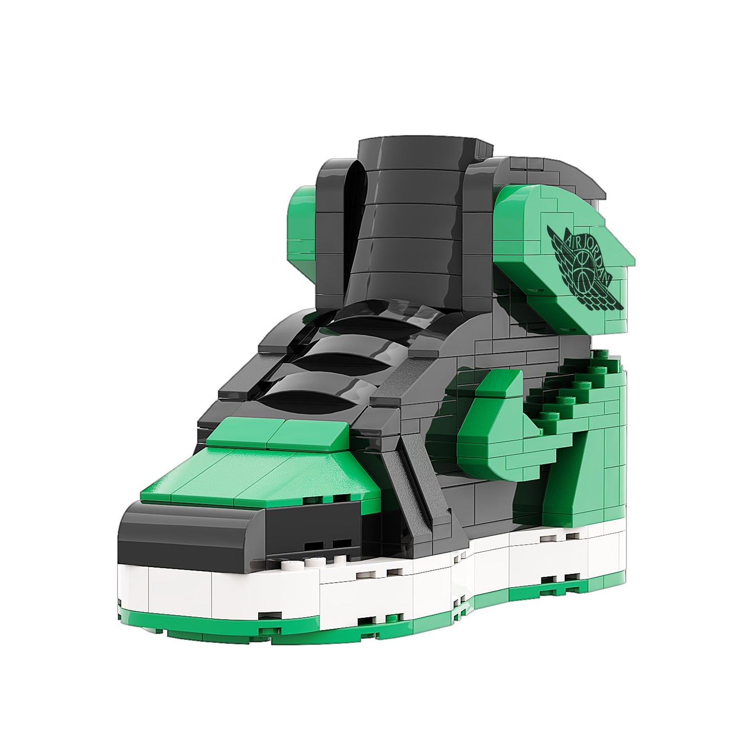 #sneaker bricks# - #hypebrickz# - #sneakergifts# - Custom Nike Air Jordan 1 Pine Green Sneaker LEGO Style