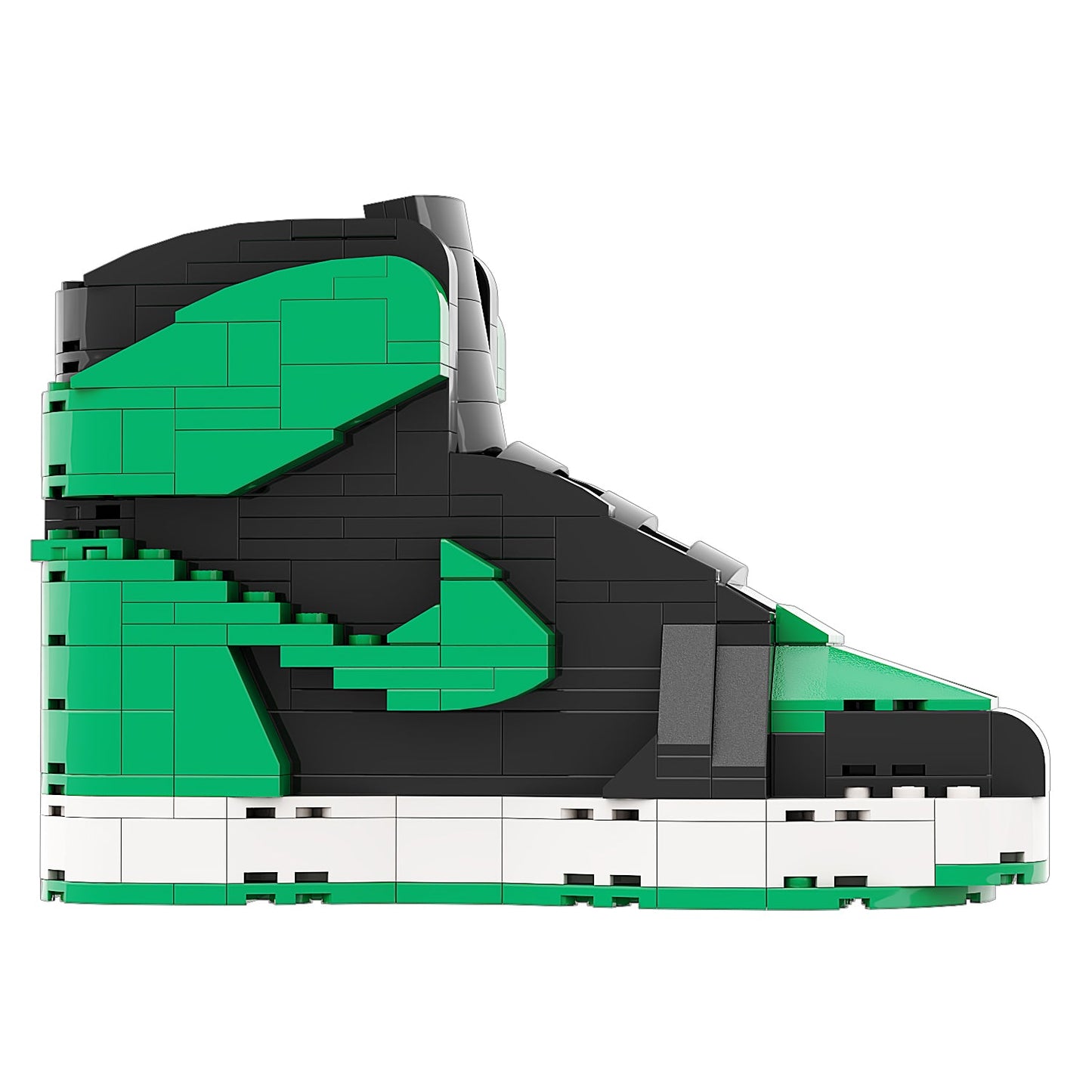 #sneaker bricks# - #hypebrickz# - #sneakergifts# - Custom Nike Air Jordan 1 Pine Green Sneaker LEGO Style