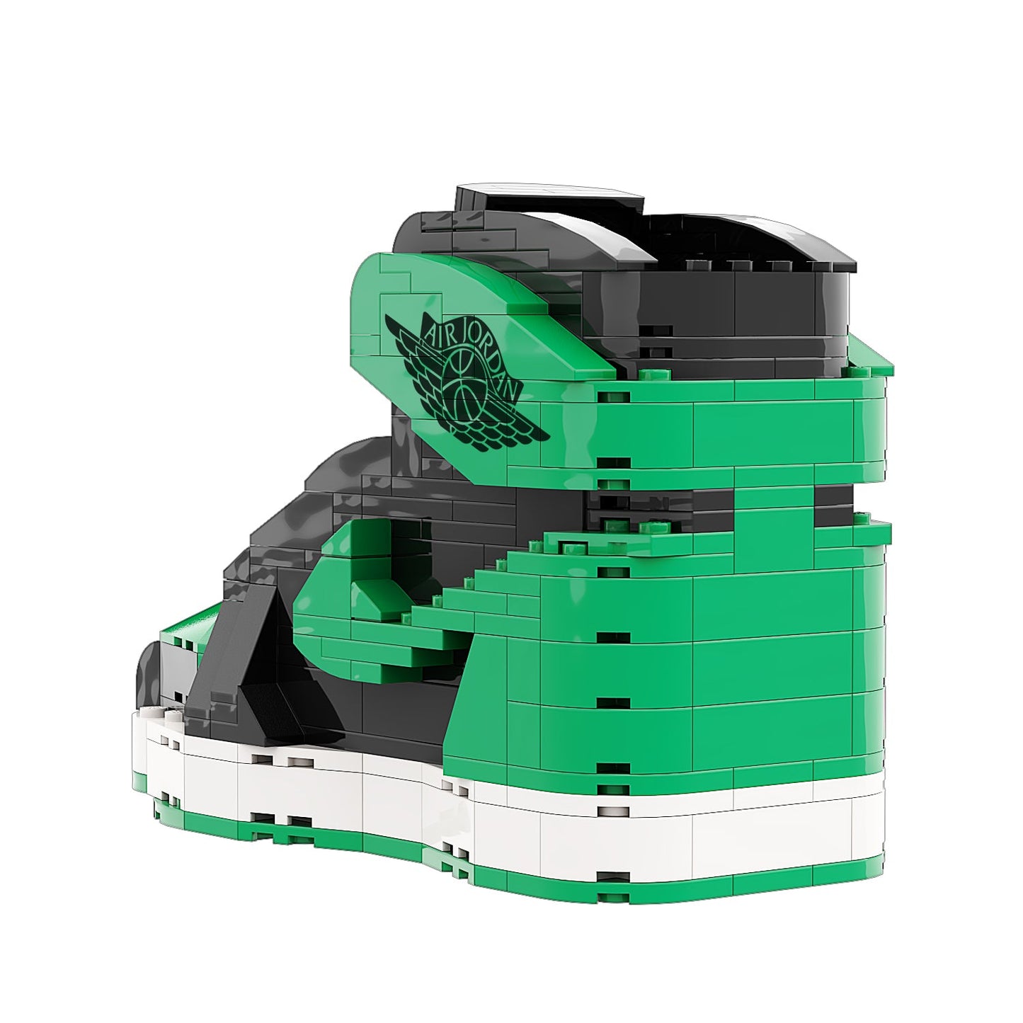 #sneaker bricks# - #hypebrickz# - #sneakergifts# - Custom Nike Air Jordan 1 Pine Green Sneaker LEGO Style