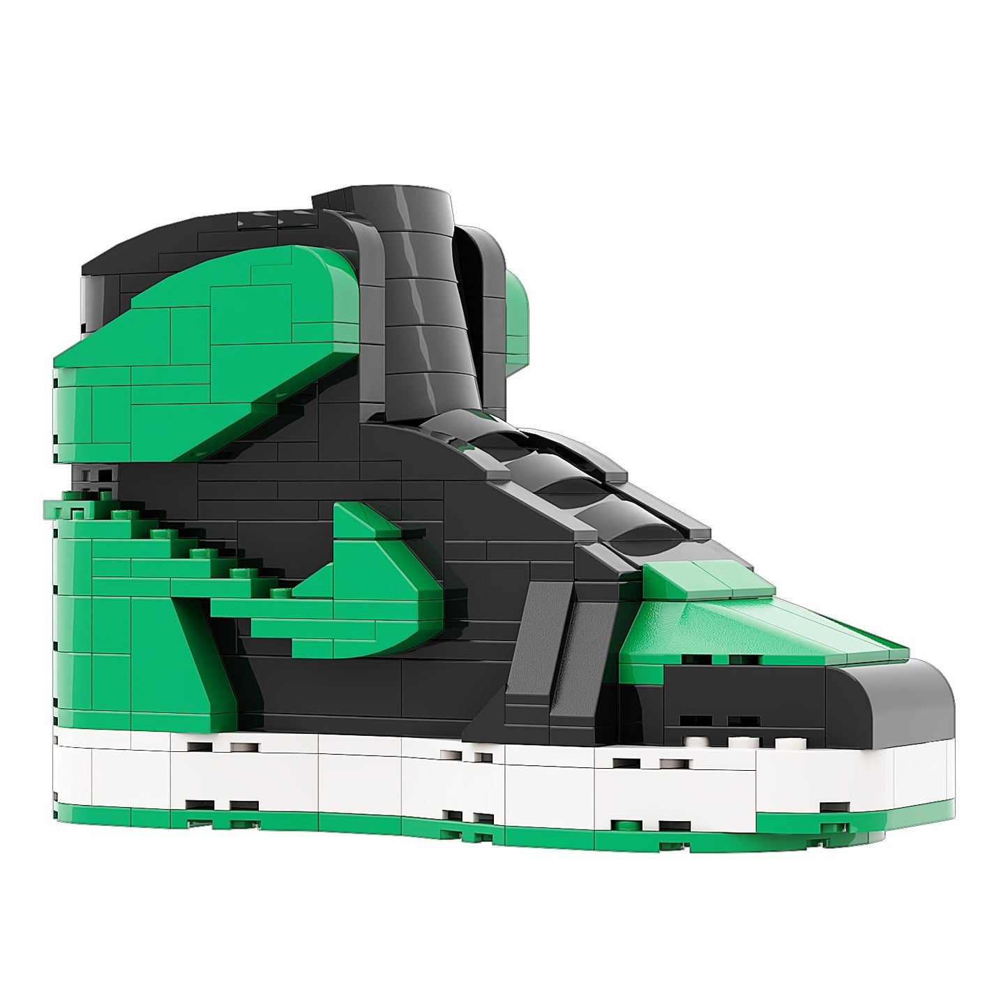#sneaker bricks# - #hypebrickz# - #sneakergifts# - Custom Nike Air Jordan 1 Pine Green Sneaker LEGO Style