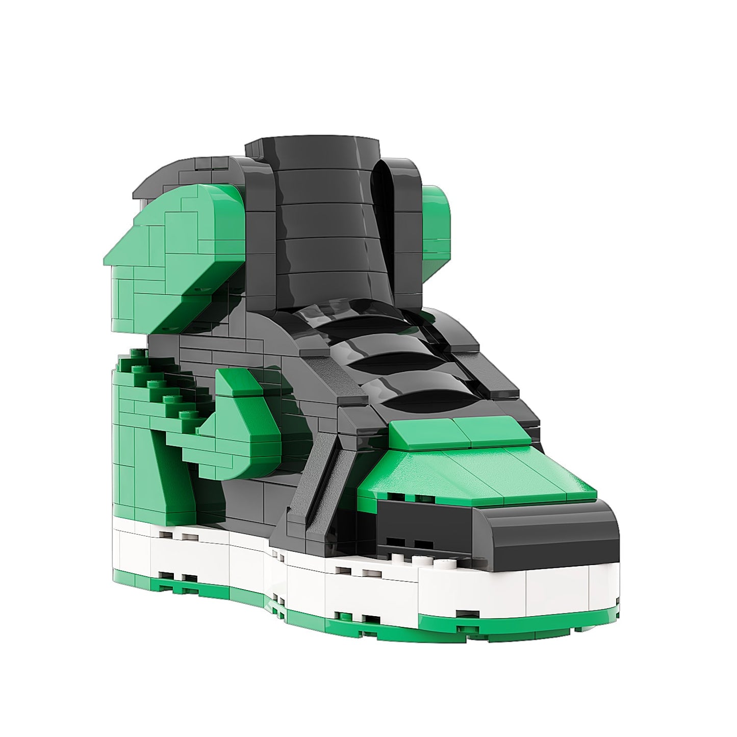 #sneaker bricks# - #hypebrickz# - #sneakergifts# - Custom Nike Air Jordan 1 Pine Green Sneaker LEGO Style