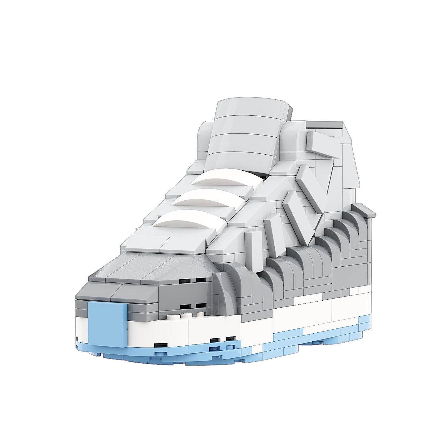 #sneaker bricks# - #hypebrickz# - #sneakergifts# - Custom Nike Air Jordan 11 Cool Grey Sneaker LEGO Style