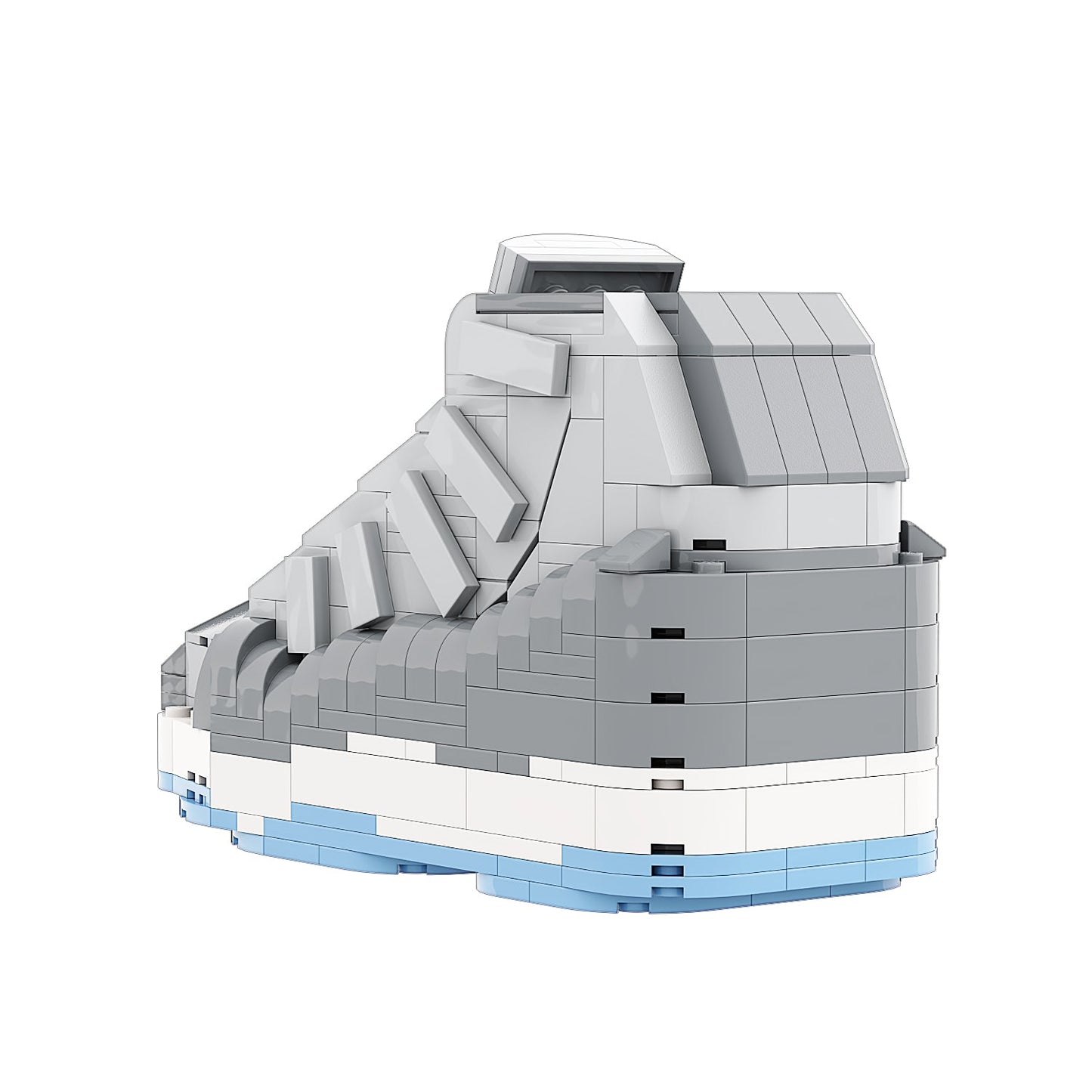 #sneaker bricks# - #hypebrickz# - #sneakergifts# - Custom Nike Air Jordan 11 Cool Grey Sneaker LEGO Style