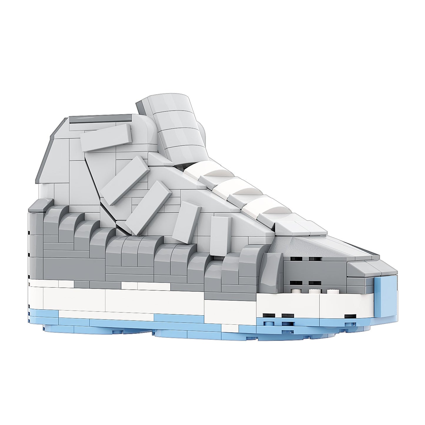 #sneaker bricks# - #hypebrickz# - #sneakergifts# - Custom Nike Air Jordan 11 Cool Grey Sneaker LEGO Style