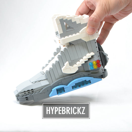 LARGE Air Mag “Back to the Future” Sneaker Bricks Sneaker 3D Puzzle Building Toy with Mini Figure