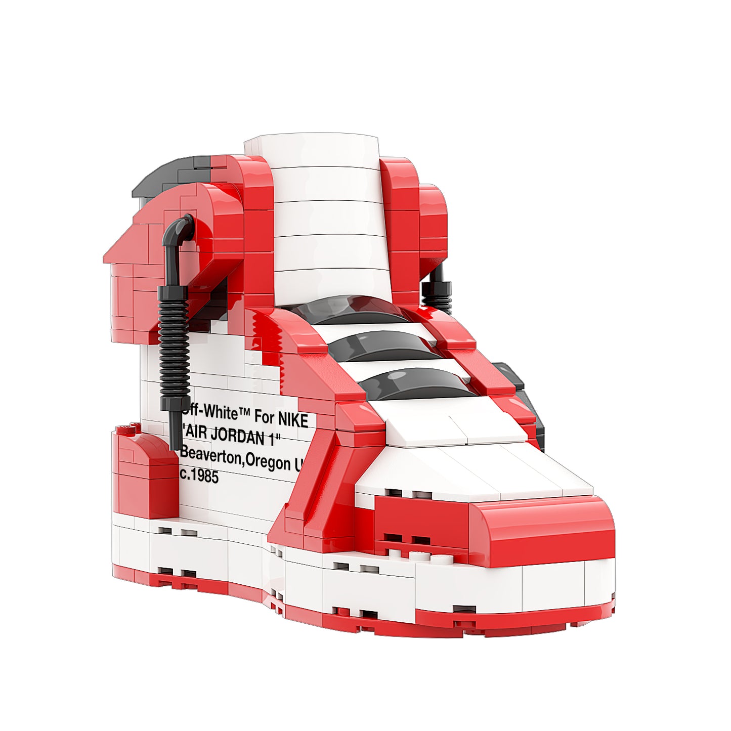 REGULAR "AJ1 Off White Chicago" Sneaker Bricks with Mini Figure