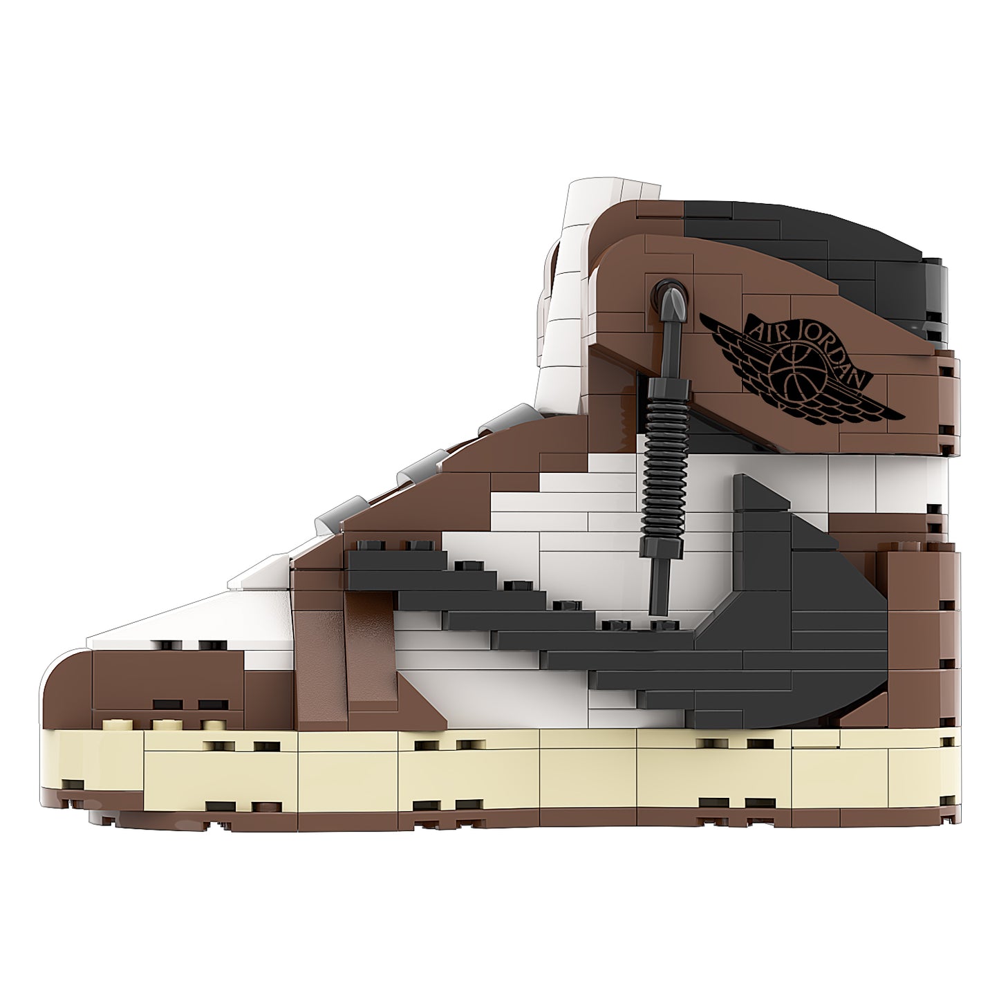 REGULAR "AJ1 Travis Scott OG High" Sneaker Bricks with Mini Figure