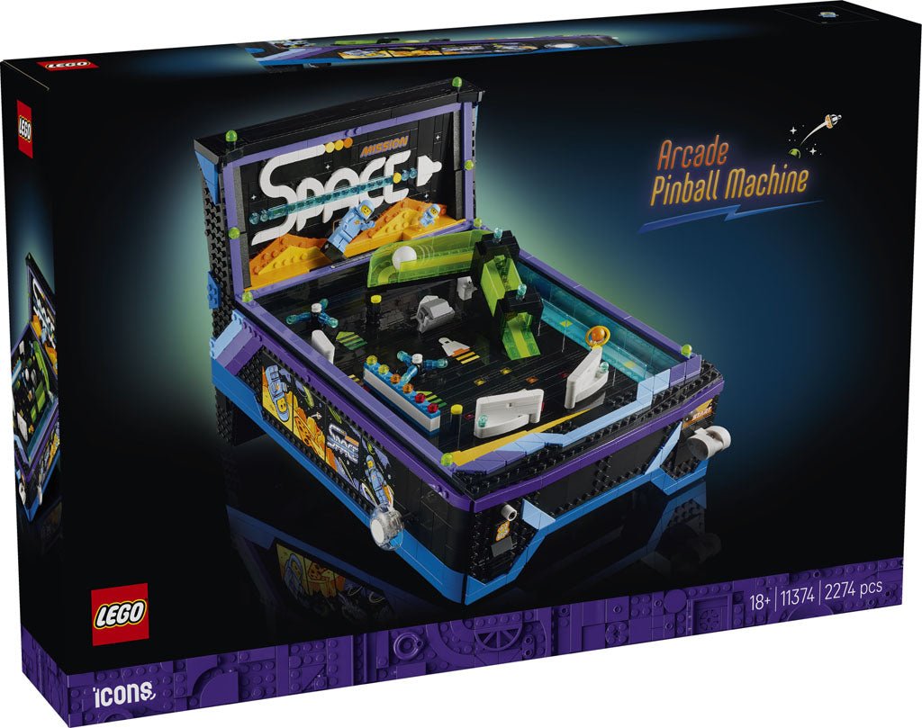 LEGO Icons Arcade Pinball Machine Revealed as a Playable 2,274 Piece Classic Space Build - HYPEBRICKZ