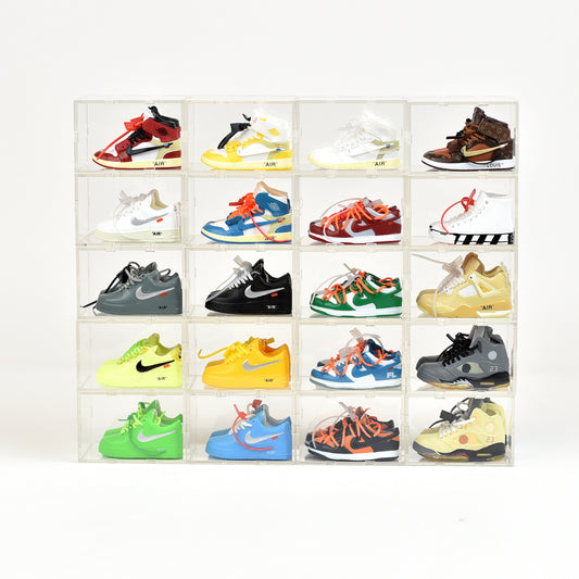 Off-White Collaboration Mini Sneakers with Display Storage Case