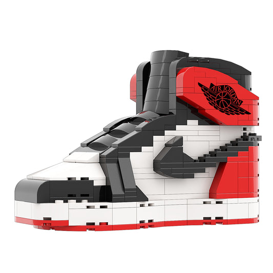 REGULAR "AJ1 Black Toe" Sneaker Bricks with Mini Figure