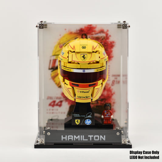 Acrylic Display Case Compatible with LEGO® Scuderia Ferrari HP Lewis Hamilton Helmet 43022