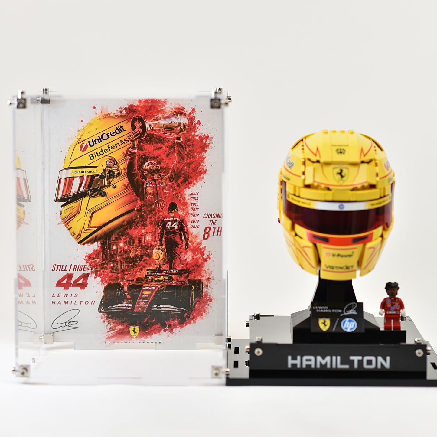 Display Case Components for LEGO Ferrari Helmet 43022