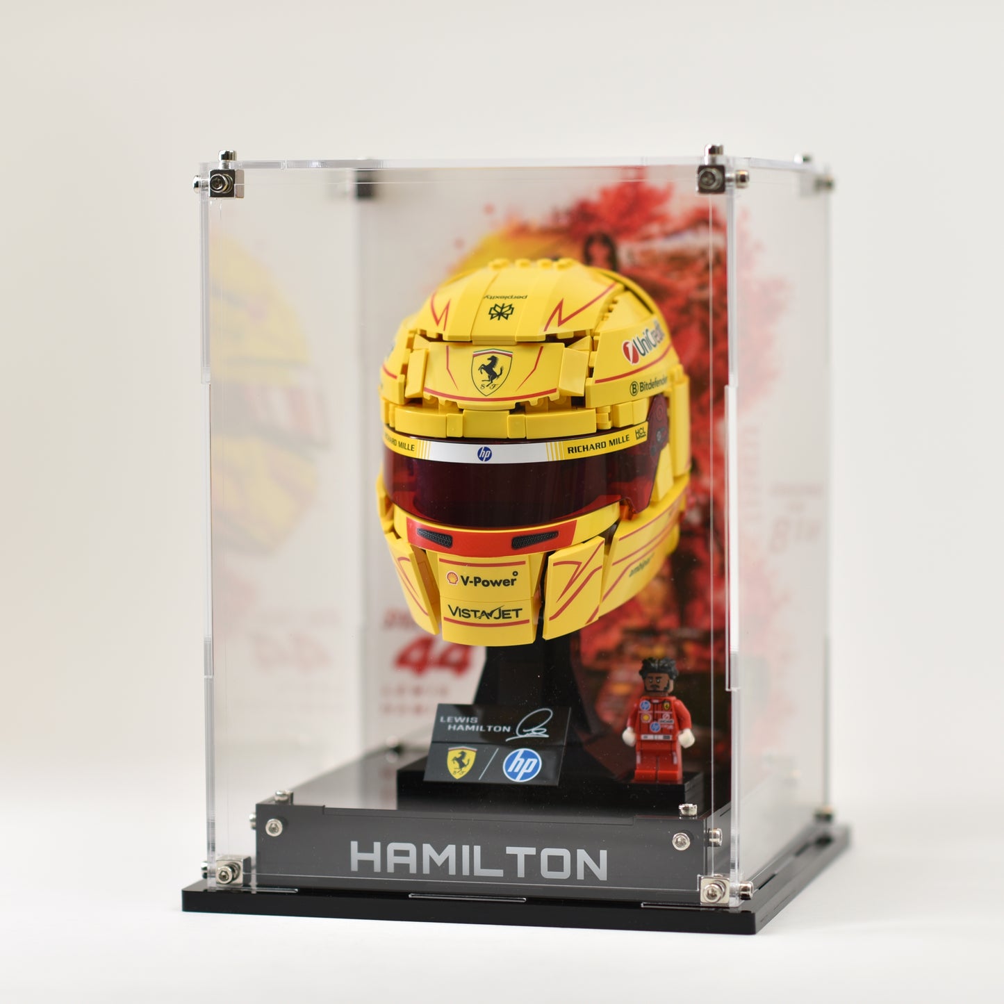 Dustproof Acrylic Display Case for LEGO Scuderia Ferrari Helmet