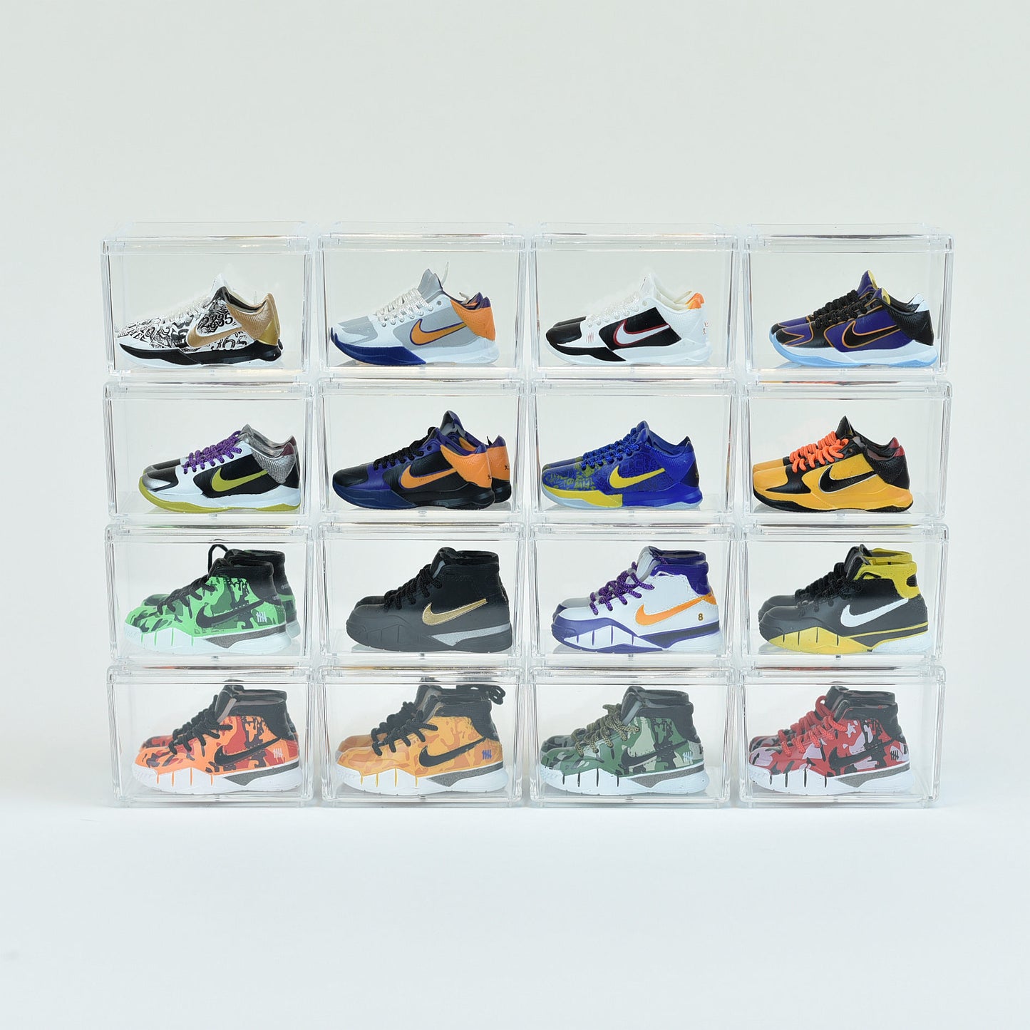 Kobe Bryant/LeBron James/Steph Curry Mini Sneaker Collection with Display Case