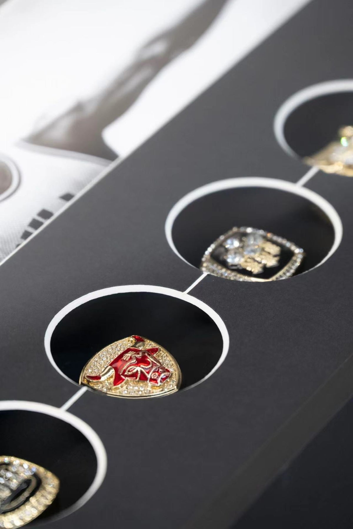 Mj Rings MJ Framed Poster Wall Art with 6 Replica Rings | Hypebrickz – HYPEBRICKZ