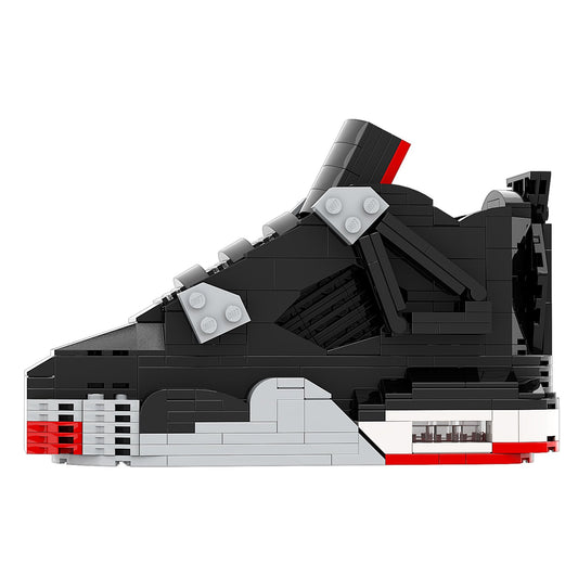 #sneaker bricks# - #hypebrickz# - #sneakergifts# - Custom Nike Air Jordan 4 Bred Sneaker LEGO Style