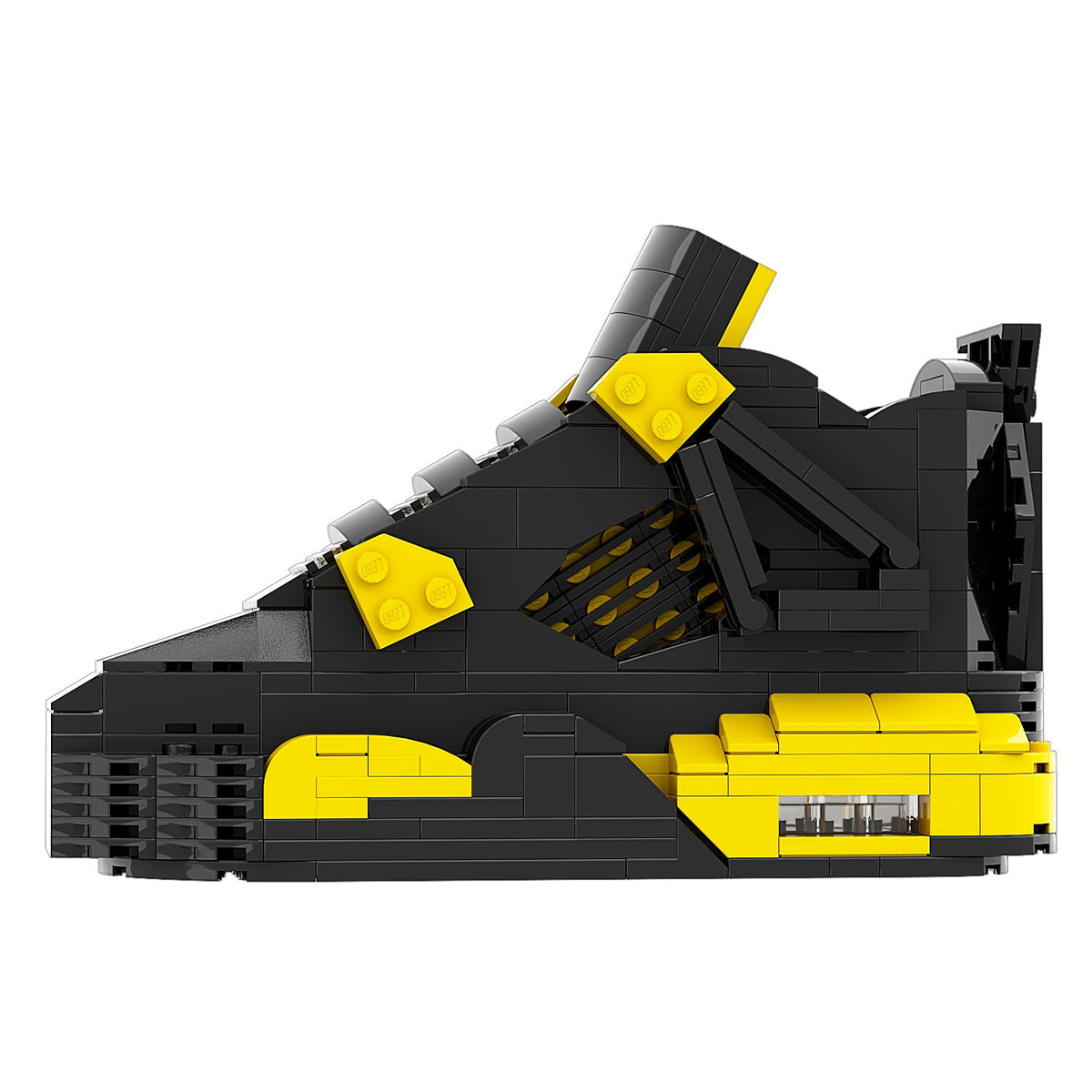 Regular AJ4 Thunder Sneaker Bricks with Mini Figure | Hypebrickz 