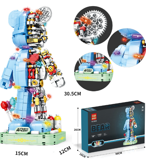 HYPEBEAST Bear Robot Bricks/Block/Building 3D Puzzle Kit