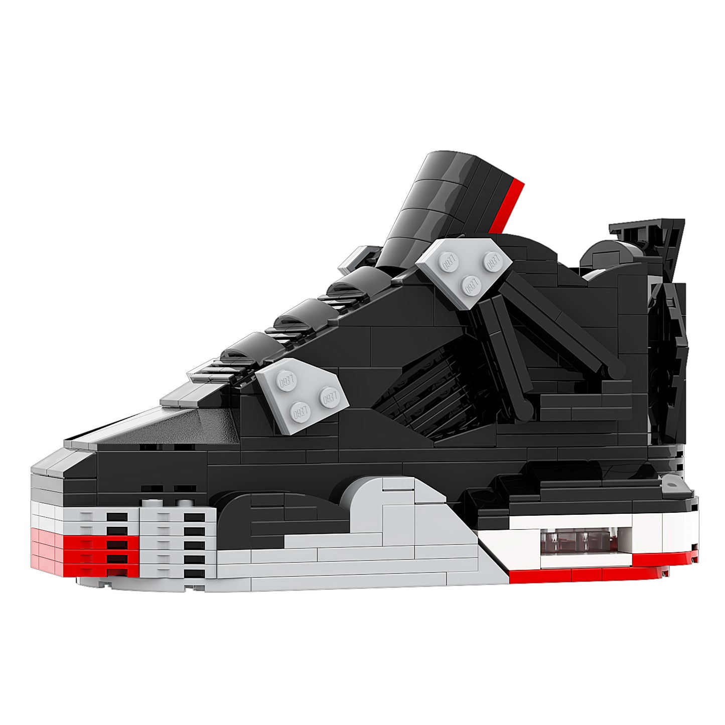 REGULAR AJ4 "Bred" Sneaker Bricks Sneaker with Mini Figure