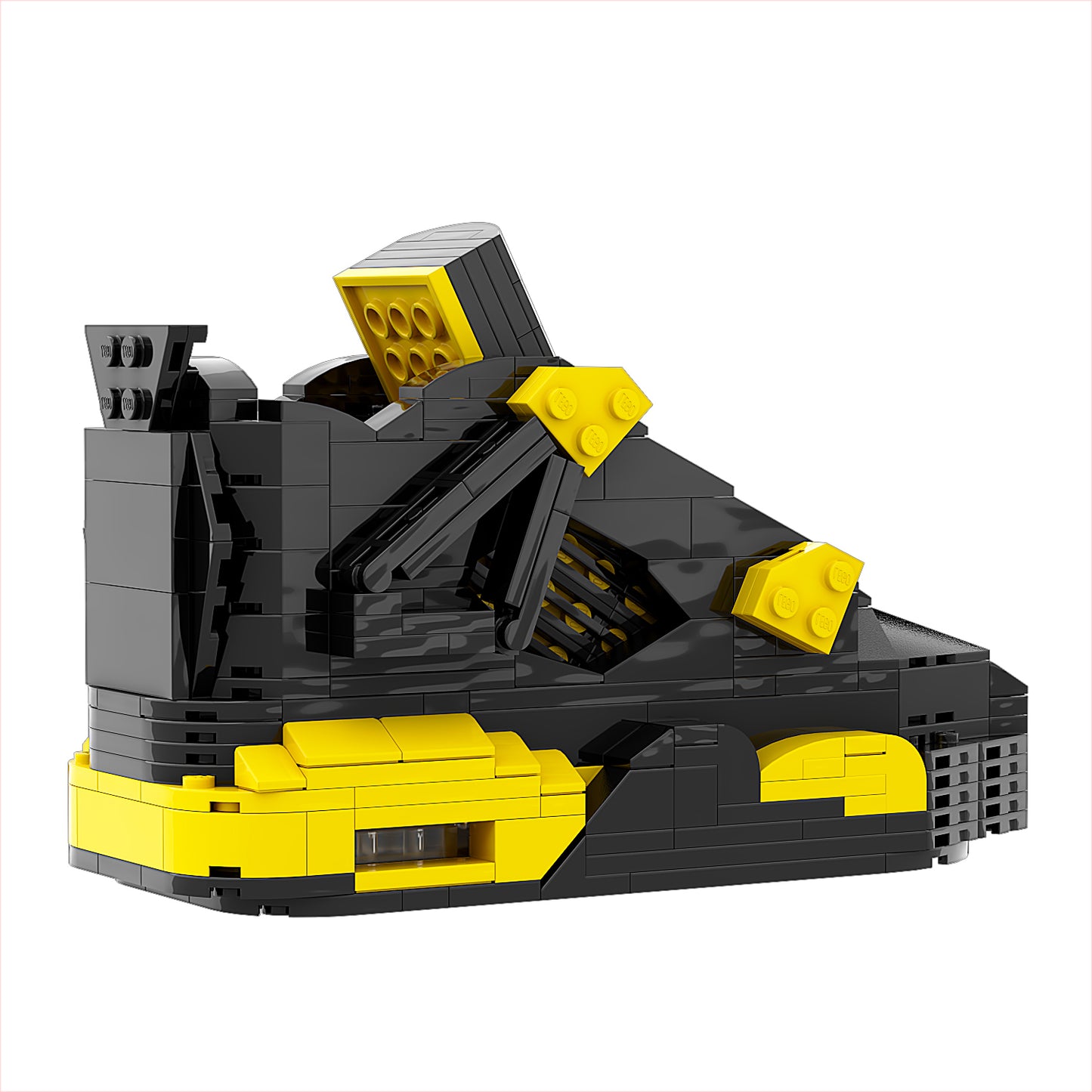 REGULAR AJ4 "Thunder" Sneaker Bricks Sneaker with Mini Figure
