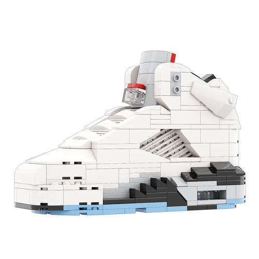 REGULAR AJ5 "White Cement" Sneaker Bricks Sneaker with Mini Figure