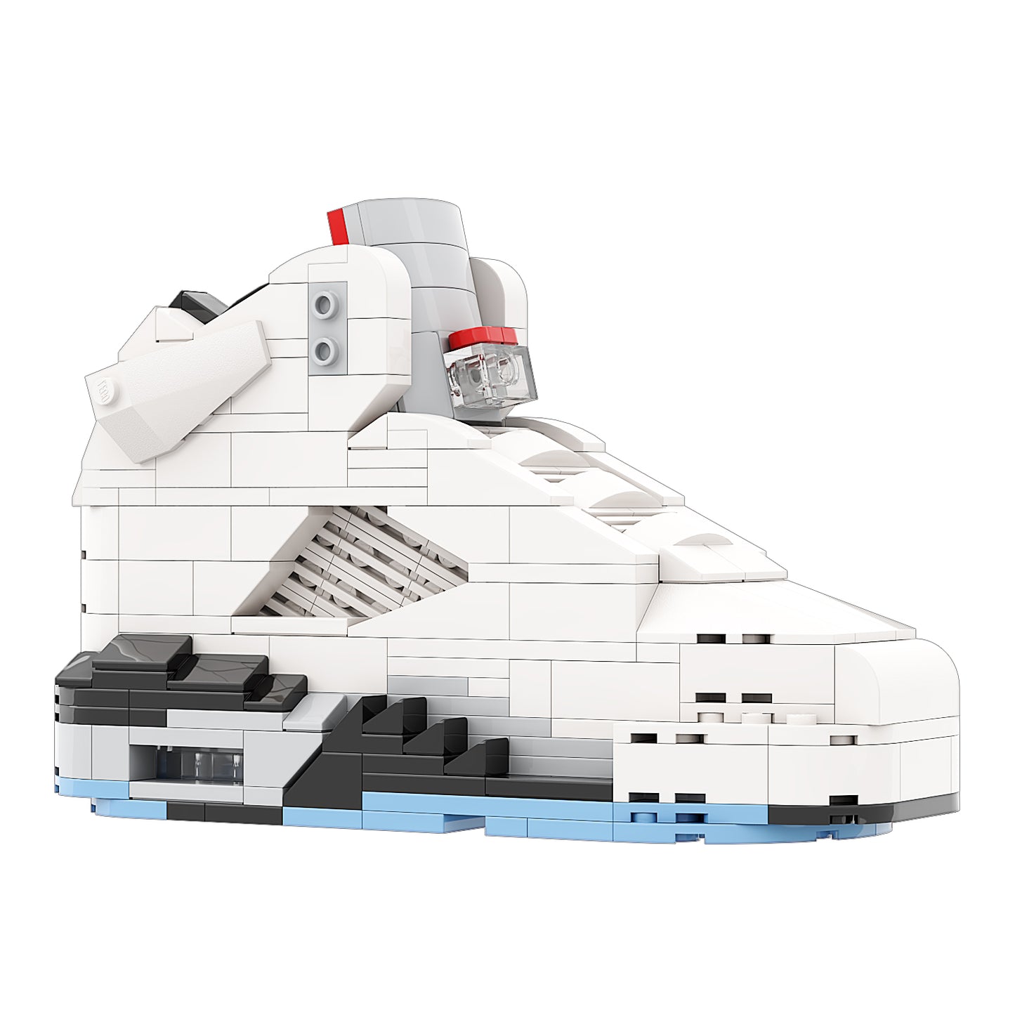 REGULAR AJ5 "White Cement" Sneaker Bricks Sneaker with Mini Figure