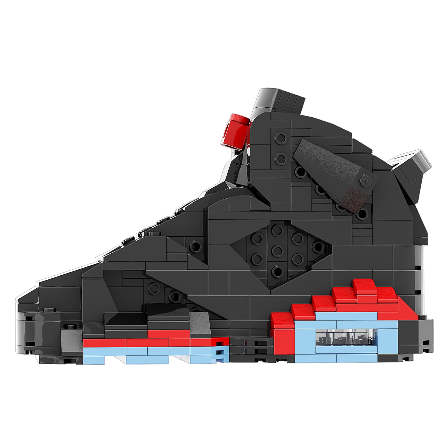 REGULAR AJ6 "infrared Red" Sneaker Bricks Sneaker with Mini Figure