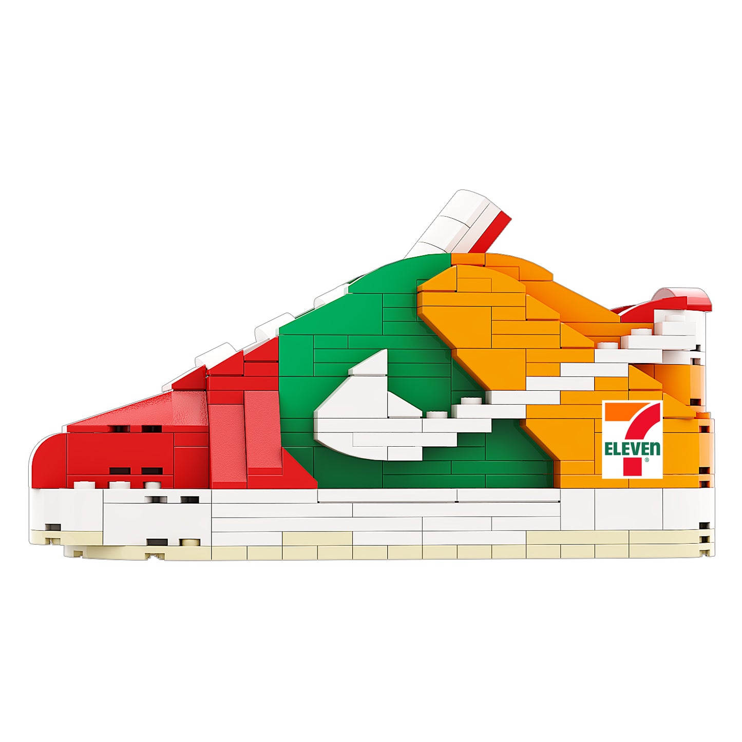 REGULAR  "SB Dunk Low 7-Eleven" Sneaker Bricks with Mini Figure