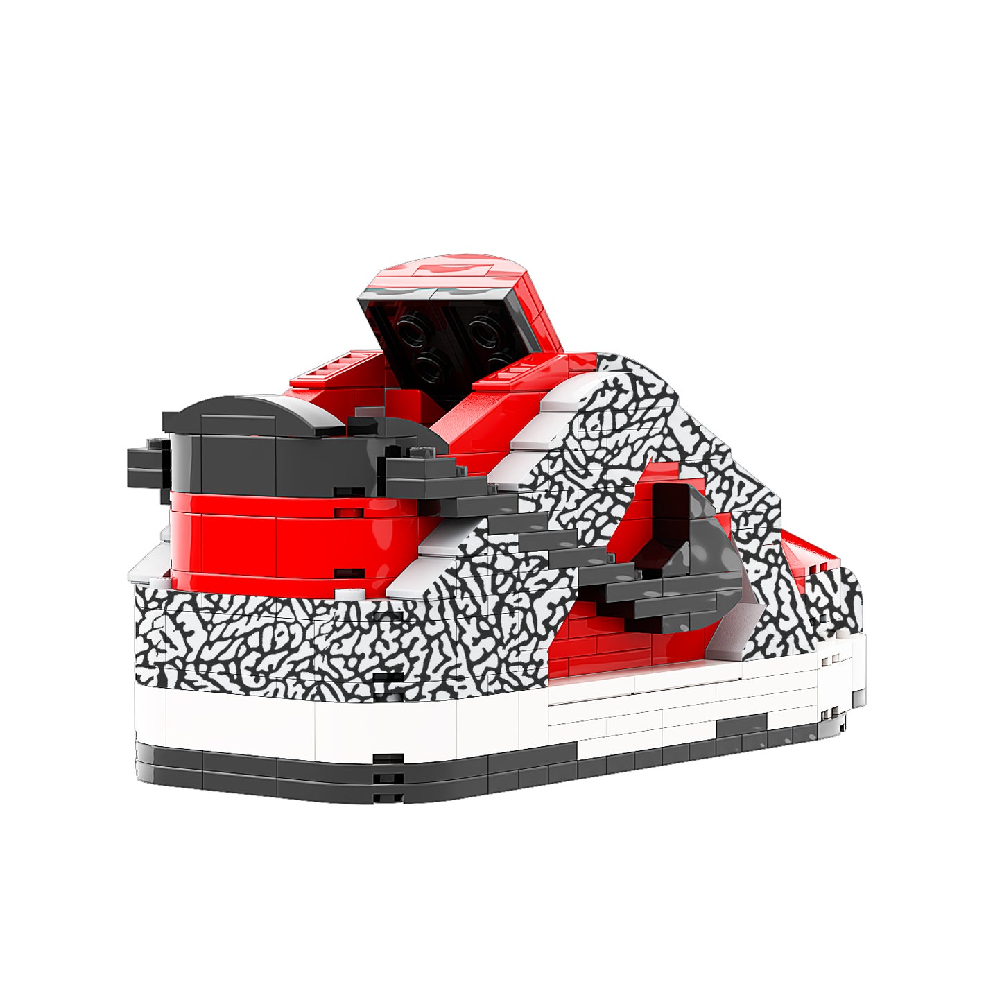 REGULAR SB Dunk SUP "Red Cement" Sneaker Bricks with Mini Figure