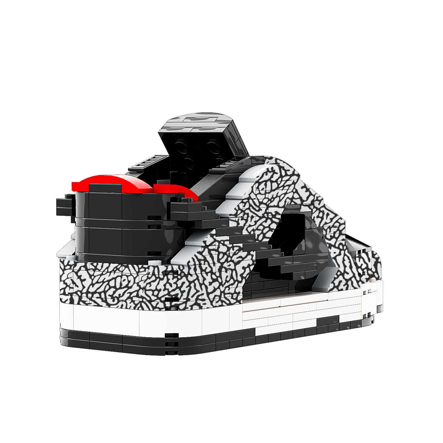 REGULAR SB Dunk SUP "Black Cement" Sneaker Bricks with Mini Figure