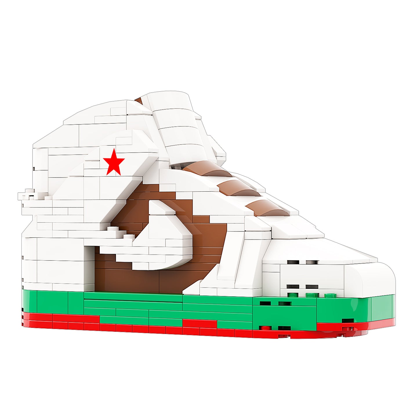 REGULAR  "Dunk High California" Sneaker Bricks with Mini Figure