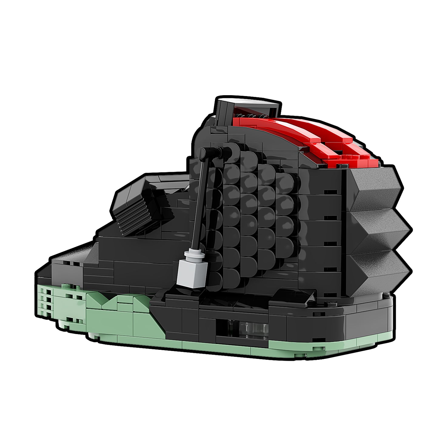 REGULAR Yeezy "Solar Red" Sneaker Bricks with Mini Figure