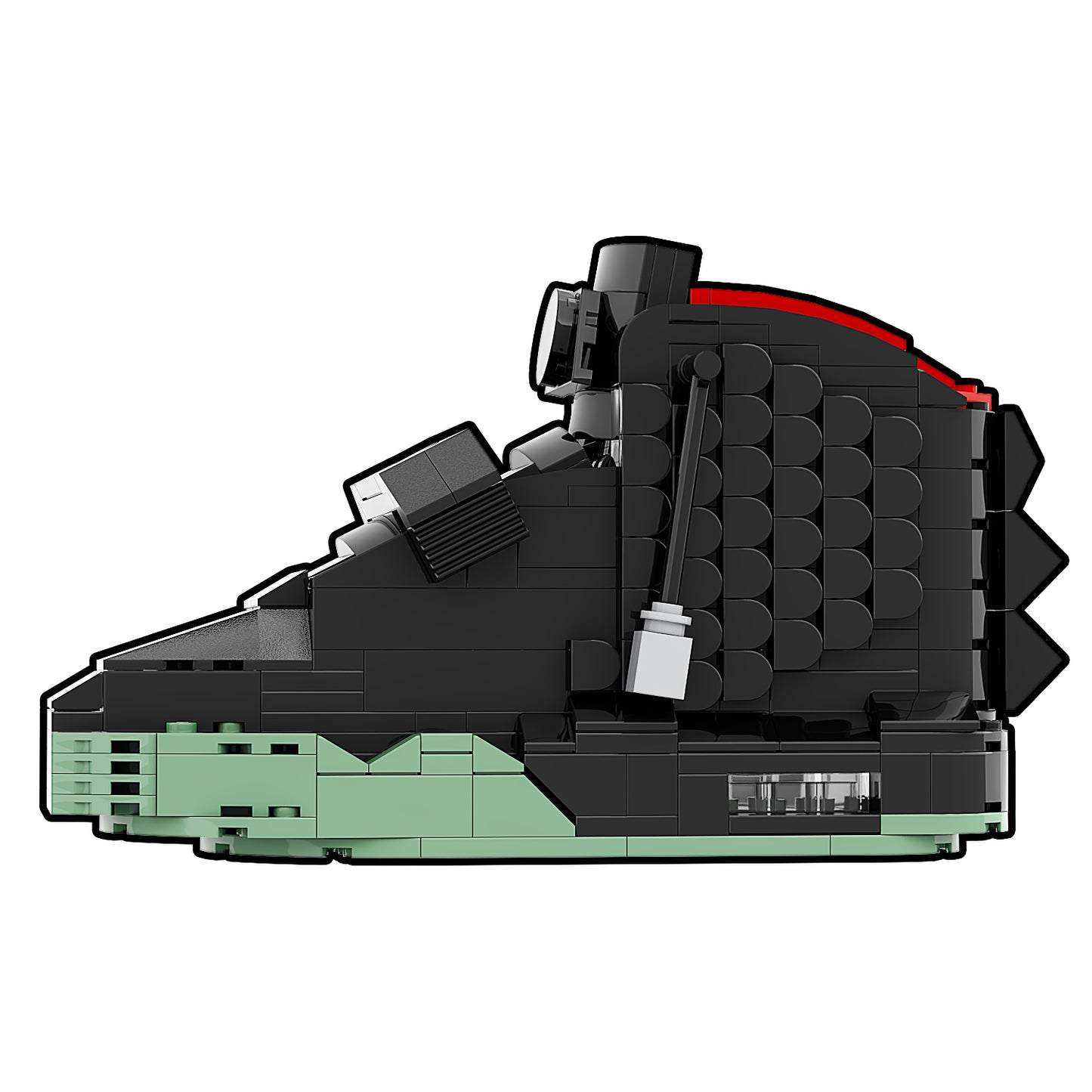 REGULAR Yeezy "Solar Red" Sneaker Bricks with Mini Figure