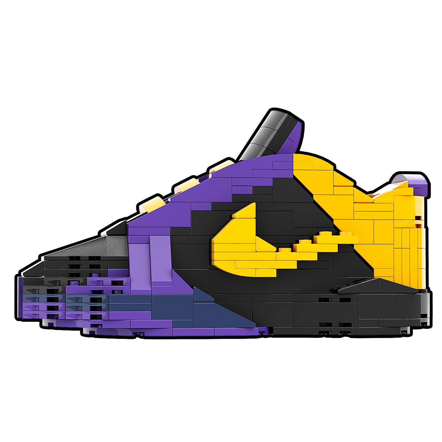 REGULAR  Kobe Zoom 5 "Lakers" Sneaker Bricks with Mini Figure