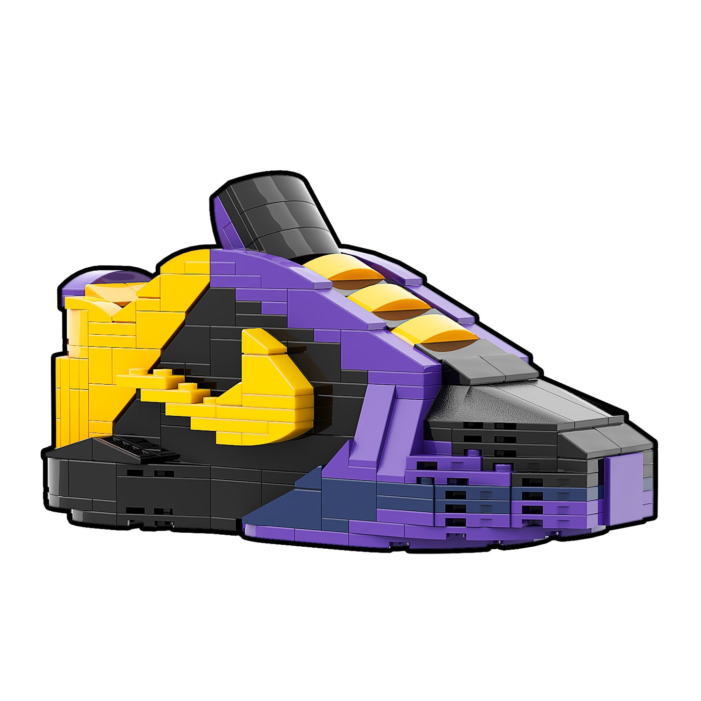 REGULAR  Kobe Zoom 5 "Lakers" Sneaker Bricks with Mini Figure