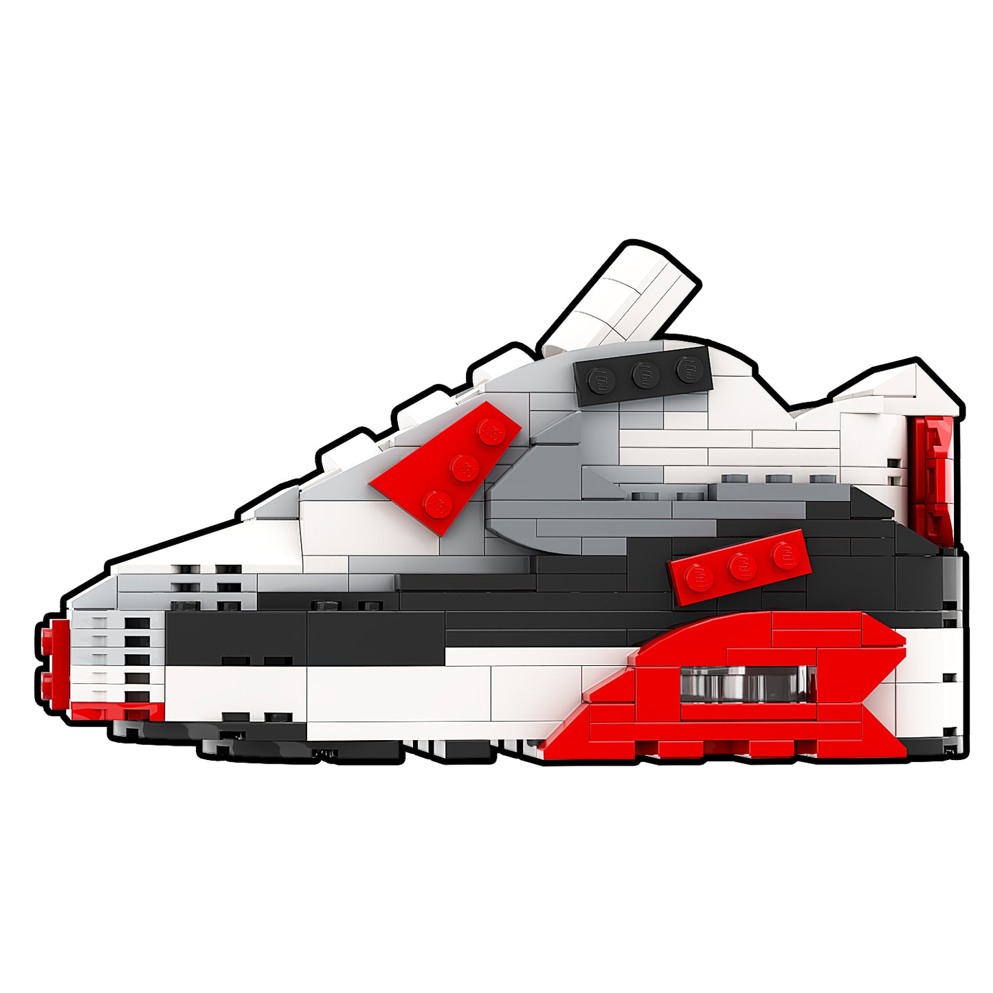 REGULAR "Air Max 90 Infrared" Sneaker Bricks with Mini Figure