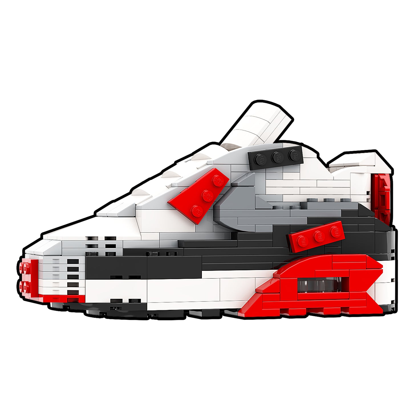 REGULAR "Air Max 90 Infrared" Sneaker Bricks with Mini Figure