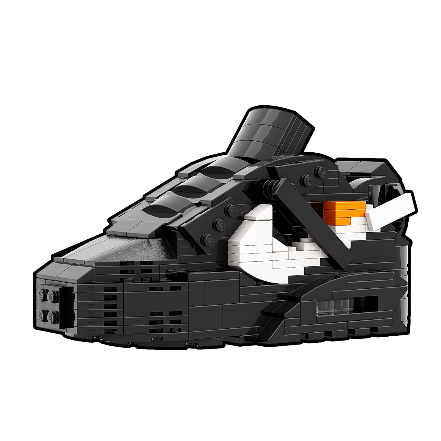 REGULAR Air Max 90 "Off-White Black" Sneaker Bricks with Mini Figure