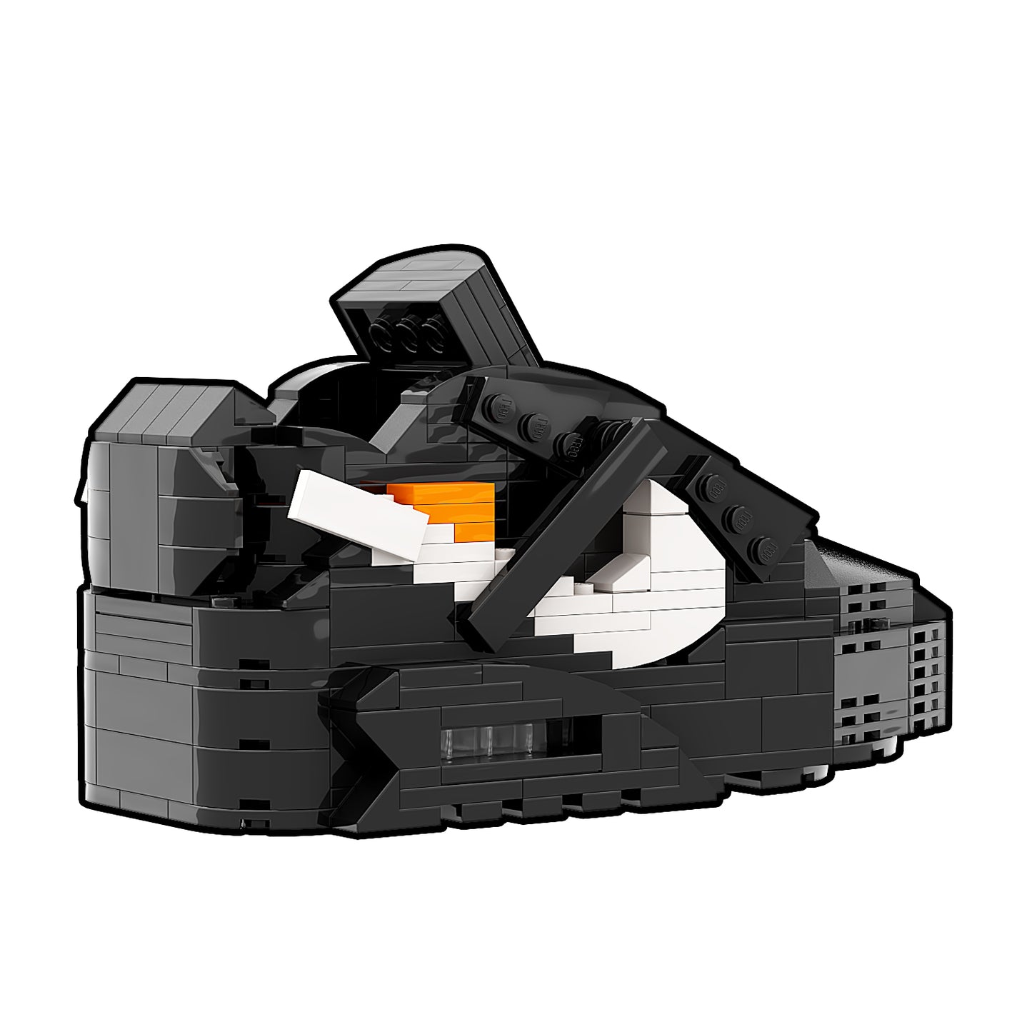 REGULAR Air Max 90 "Off-White Black" Sneaker Bricks with Mini Figure