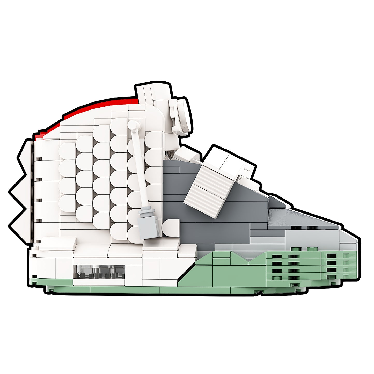 REGULAR  "Yeezy Plumtium" Sneaker Bricks with Mini Figure