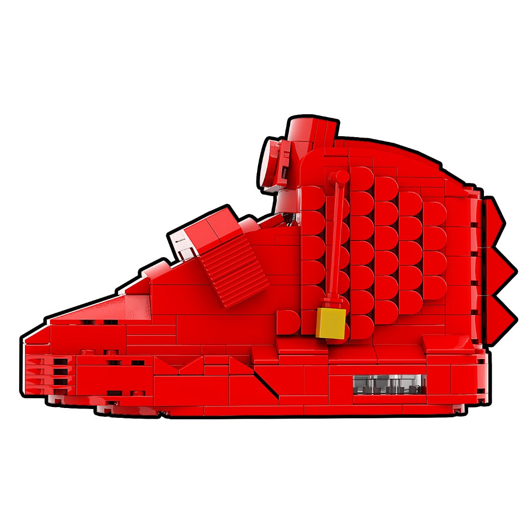 REGULAR  "Yeezy Red October" Sneaker Bricks with Mini Figure