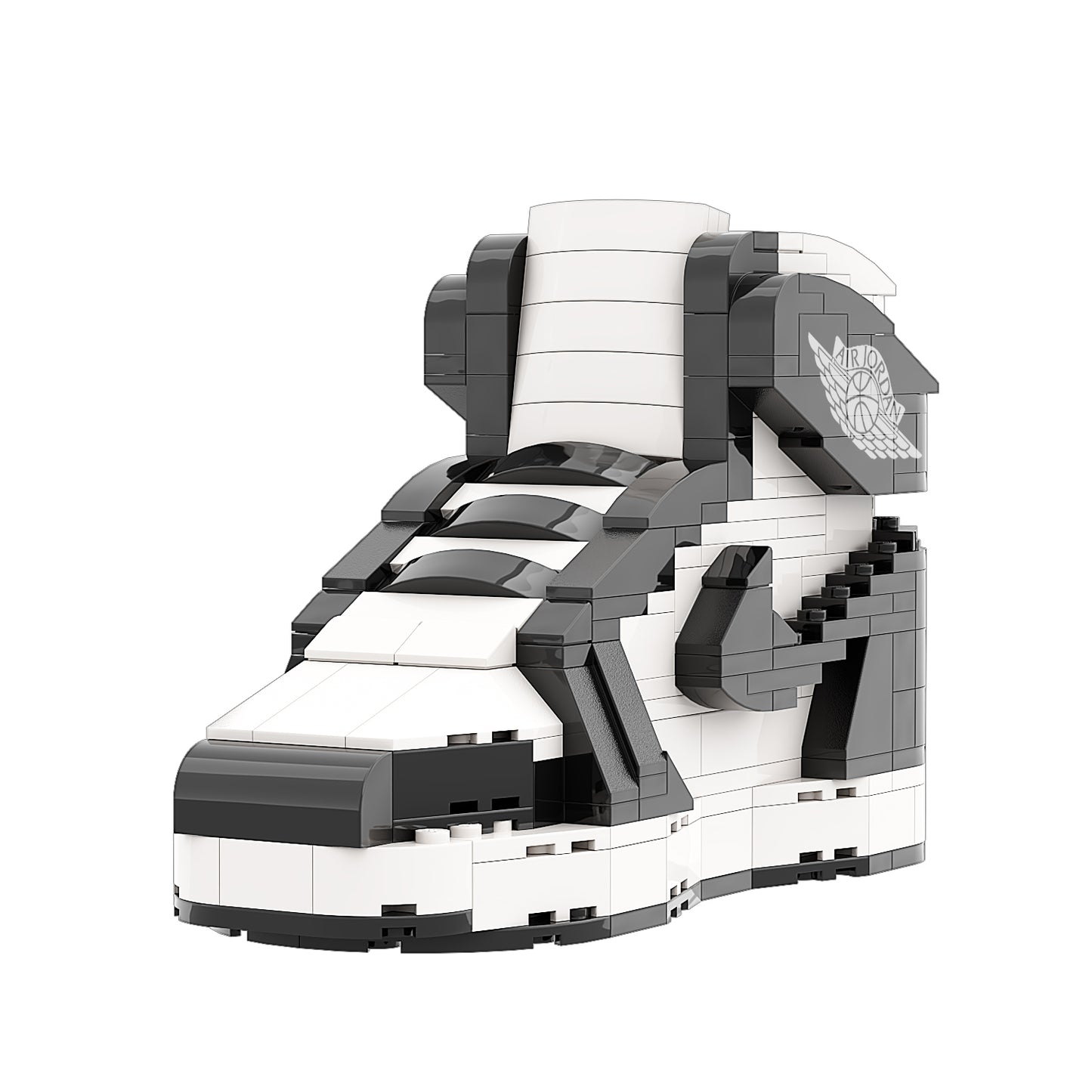 REGULAR "AJ1 OG Black/White" Sneaker Bricks with Mini Figure