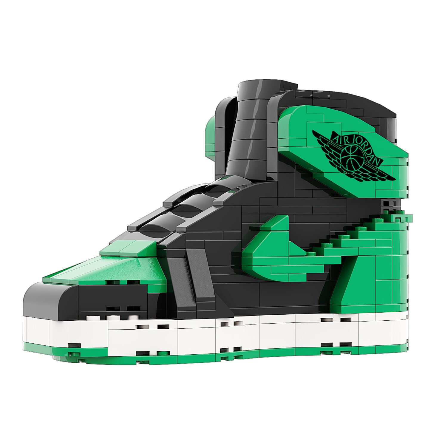 REGULAR "AJ1 Pine Green" Sneaker Bricks with Mini Figure