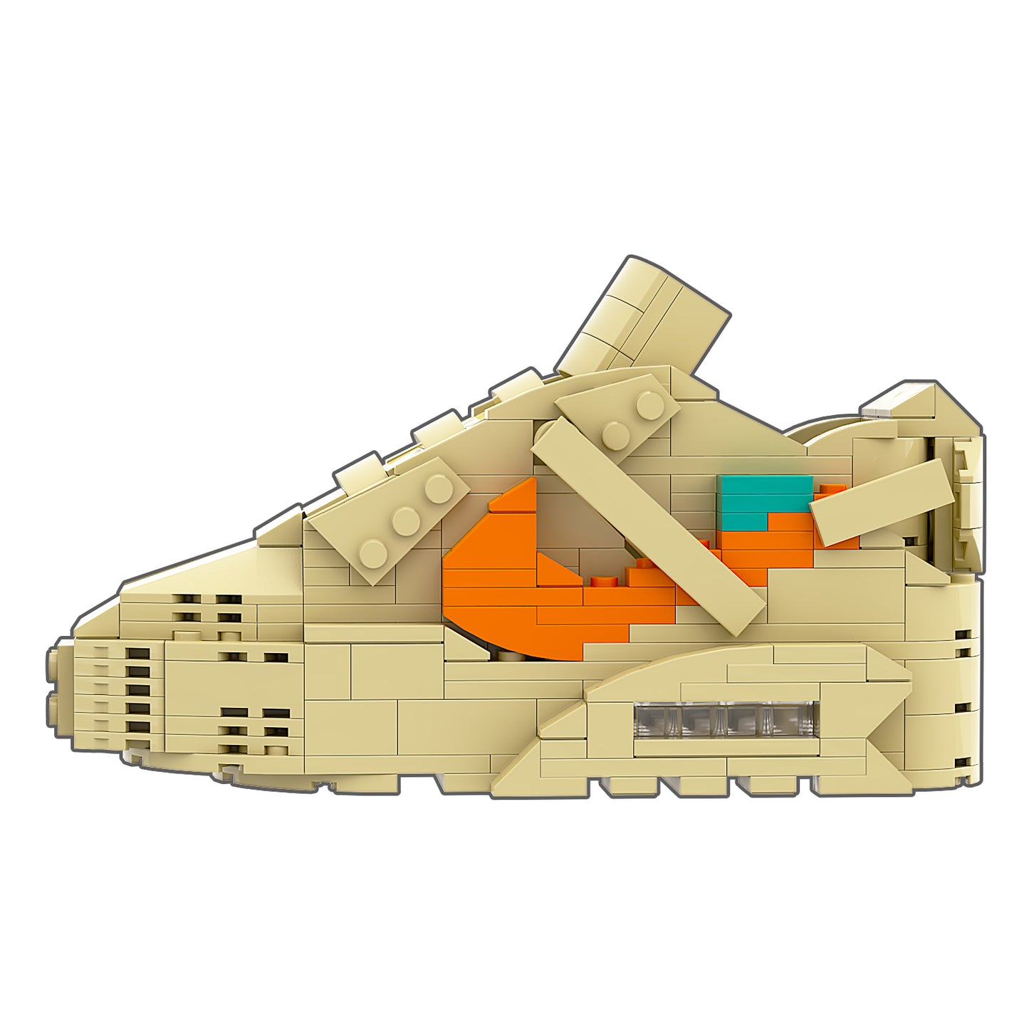 REGULAR Air Max 90 "Desert Ore" Sneaker Bricks with Mini Figure