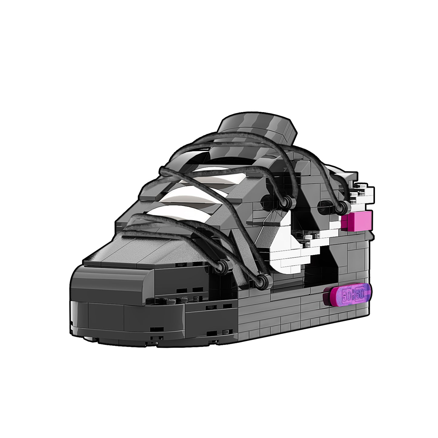 REGULAR SB Dunk "Off-White Lot 50" Sneaker Bricks with Mini Figure