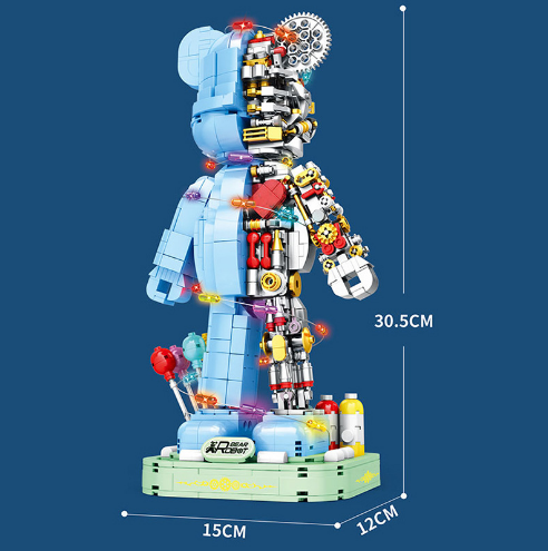 HYPEBEAST Bear Robot Bricks/Block/Building 3D Puzzle Kit