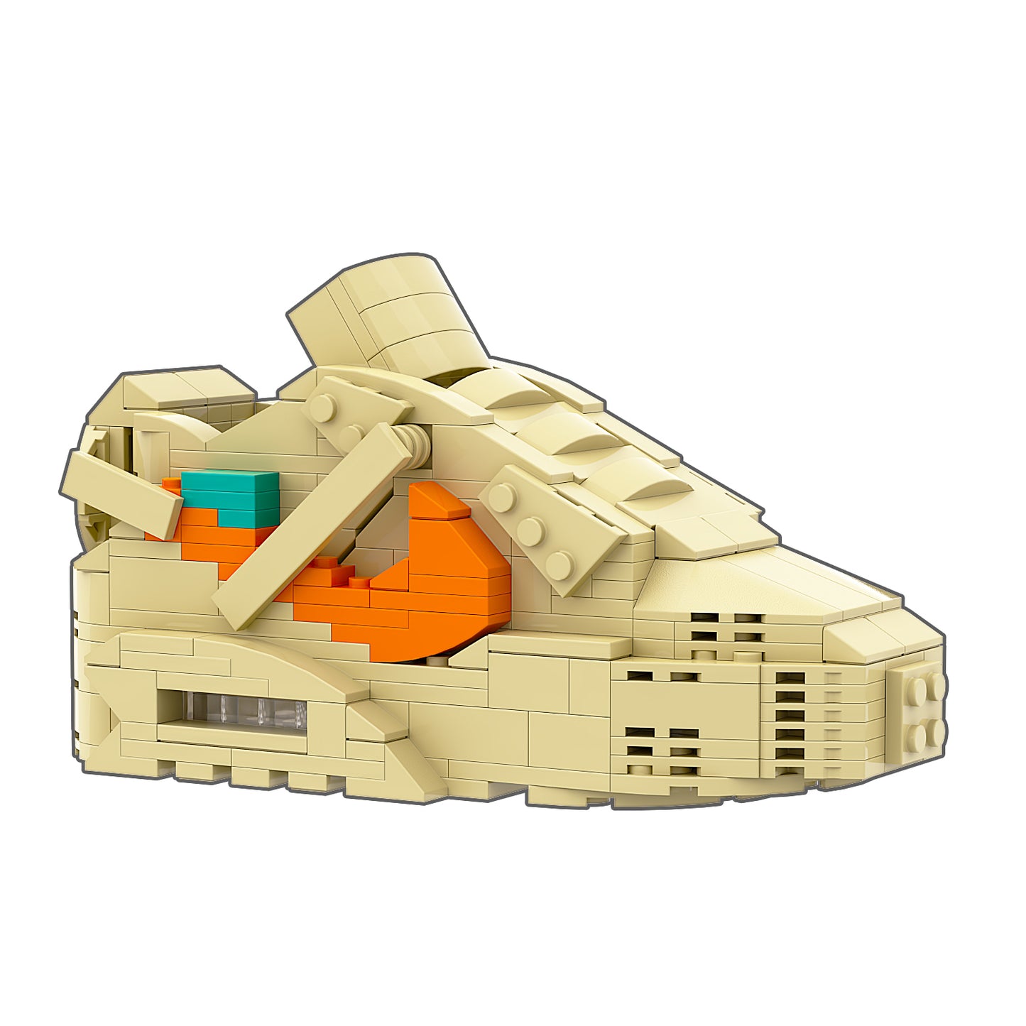 REGULAR Air Max 90 "Desert Ore" Sneaker Bricks with Mini Figure